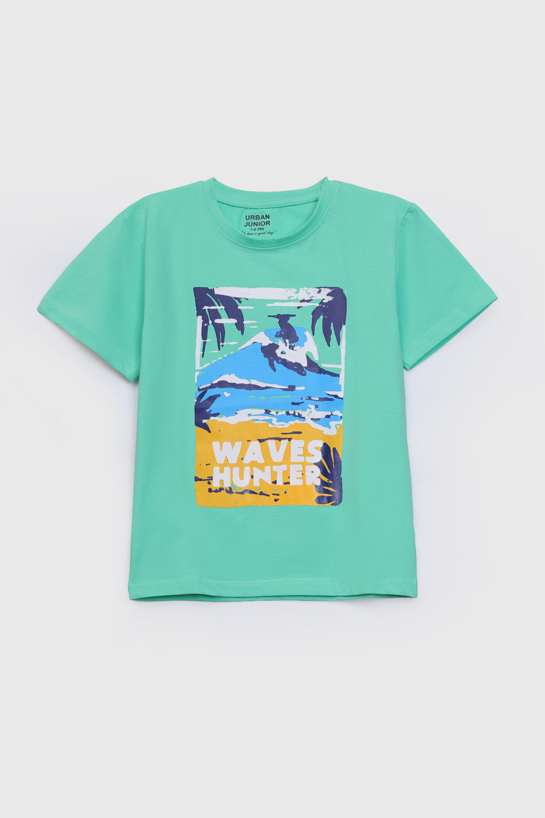 Beach print T-shirt