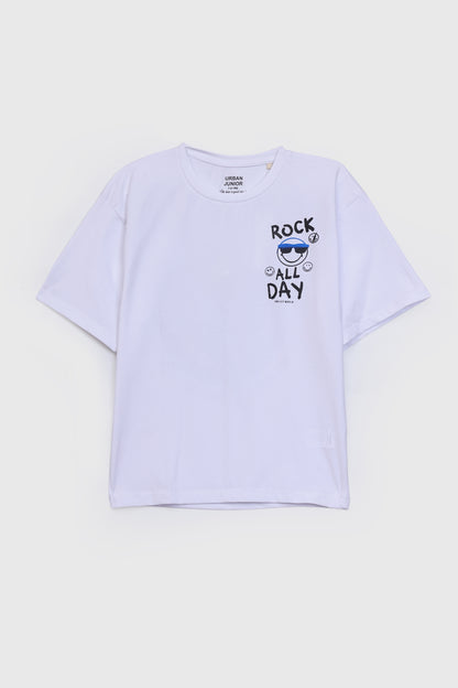 Smiley Rock Graphic T-shirt