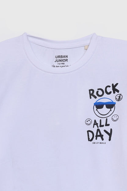 Smiley Rock Graphic T-shirt