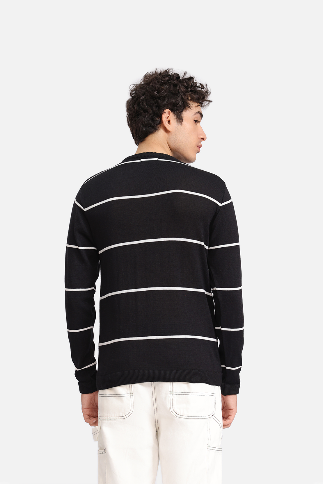 Striped Crew-Neck Sweater