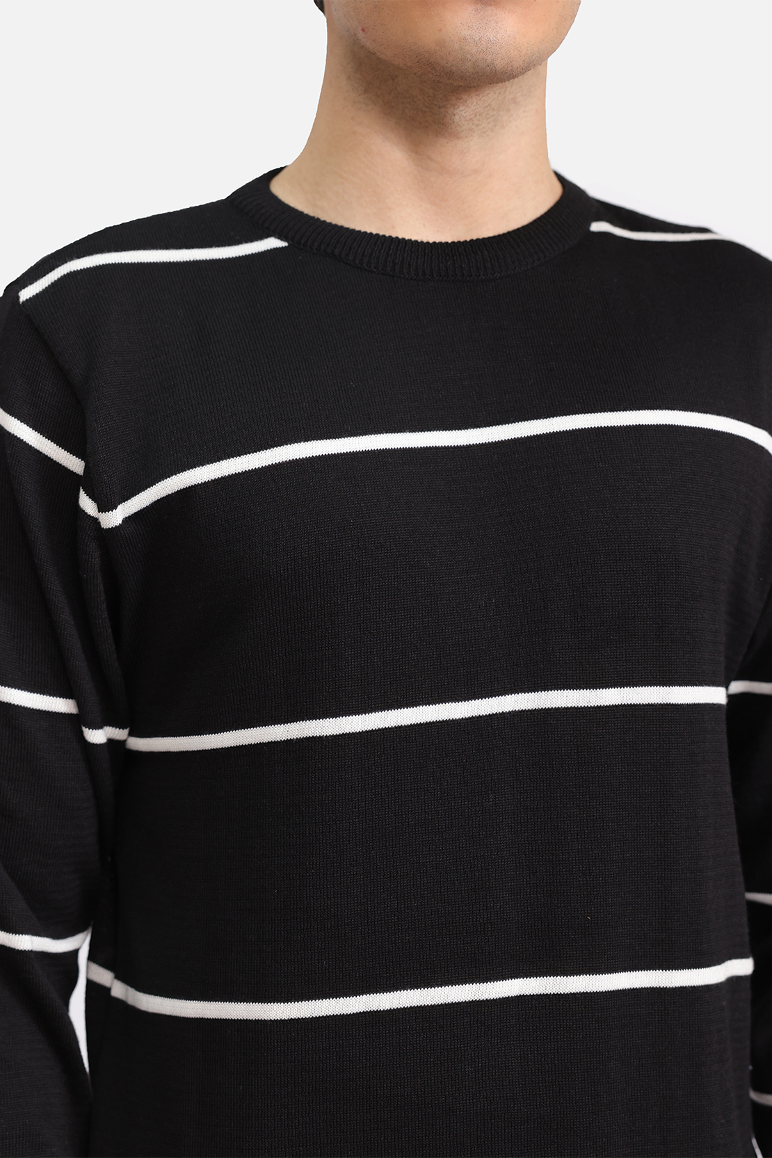 Striped Crew-Neck Sweater
