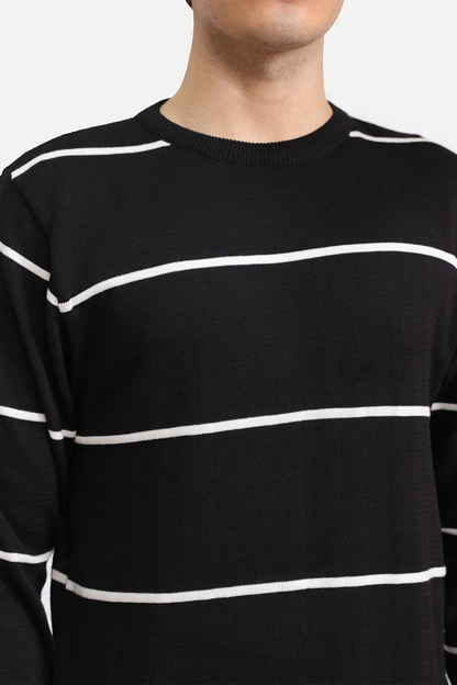 Striped Crew-Neck Sweater