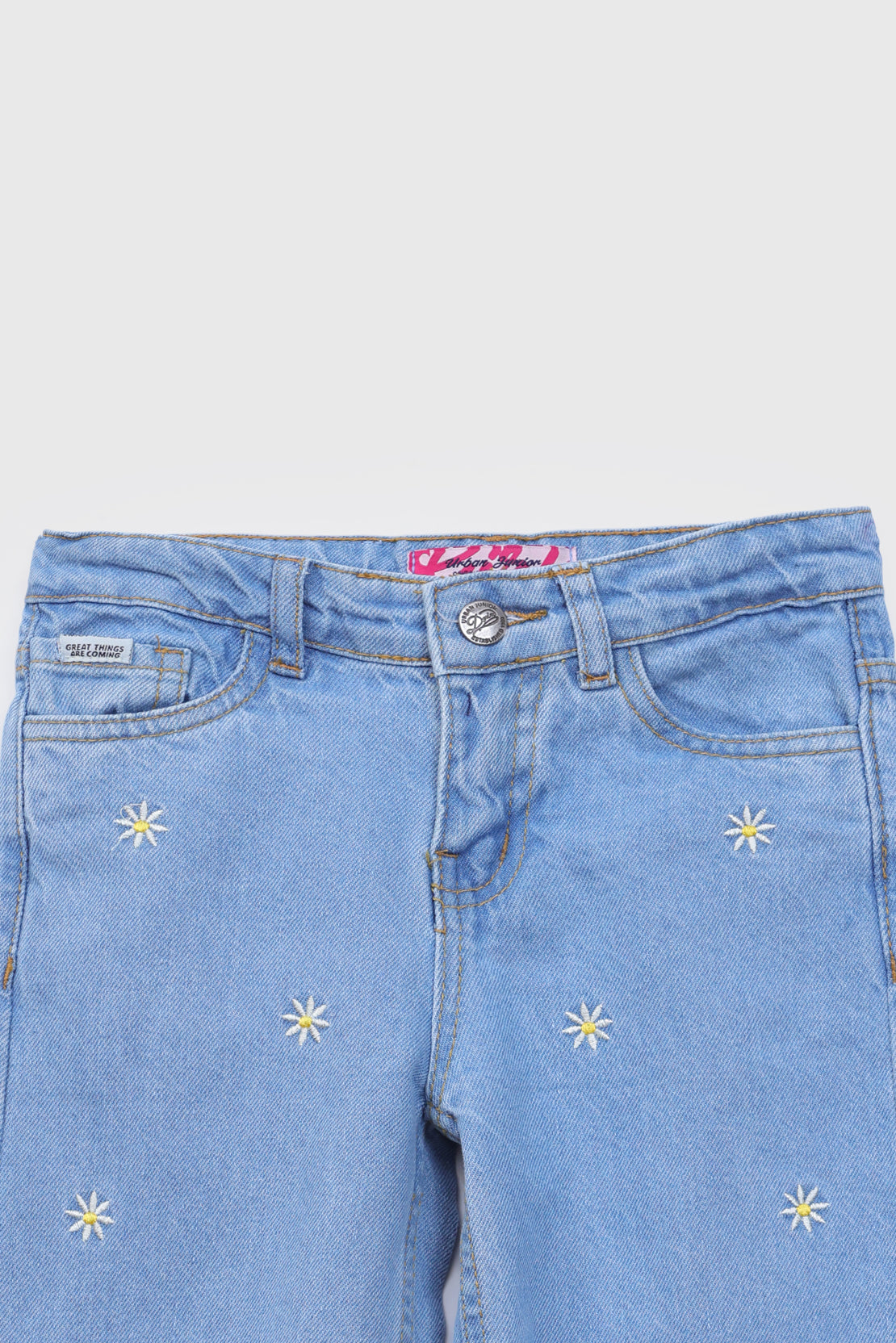 Embroidered wide leg Jeans