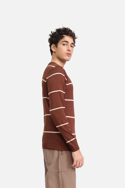 Striped Crew-Neck Sweater