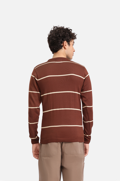 Striped Crew-Neck Sweater