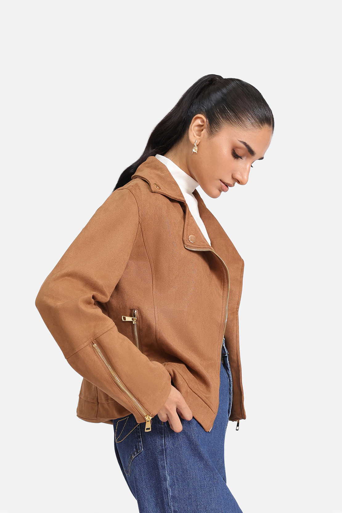 SUEDE BIKER JACKET