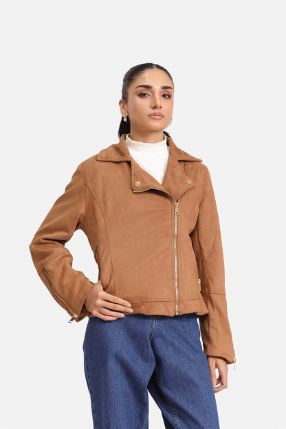 SUEDE BIKER JACKET