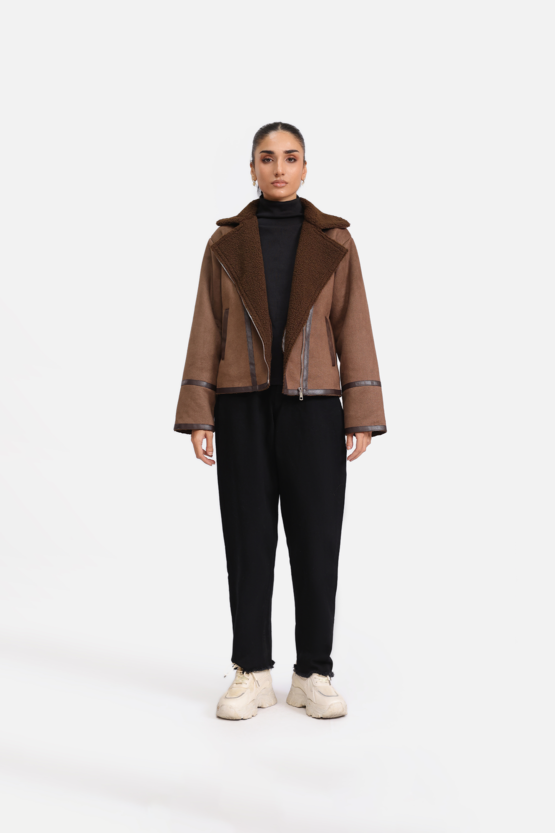FAUX SUEDE BIKER SUEDE