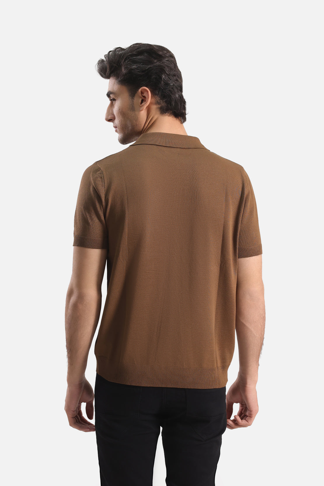 Quarter Zip-Up Polo Shirt