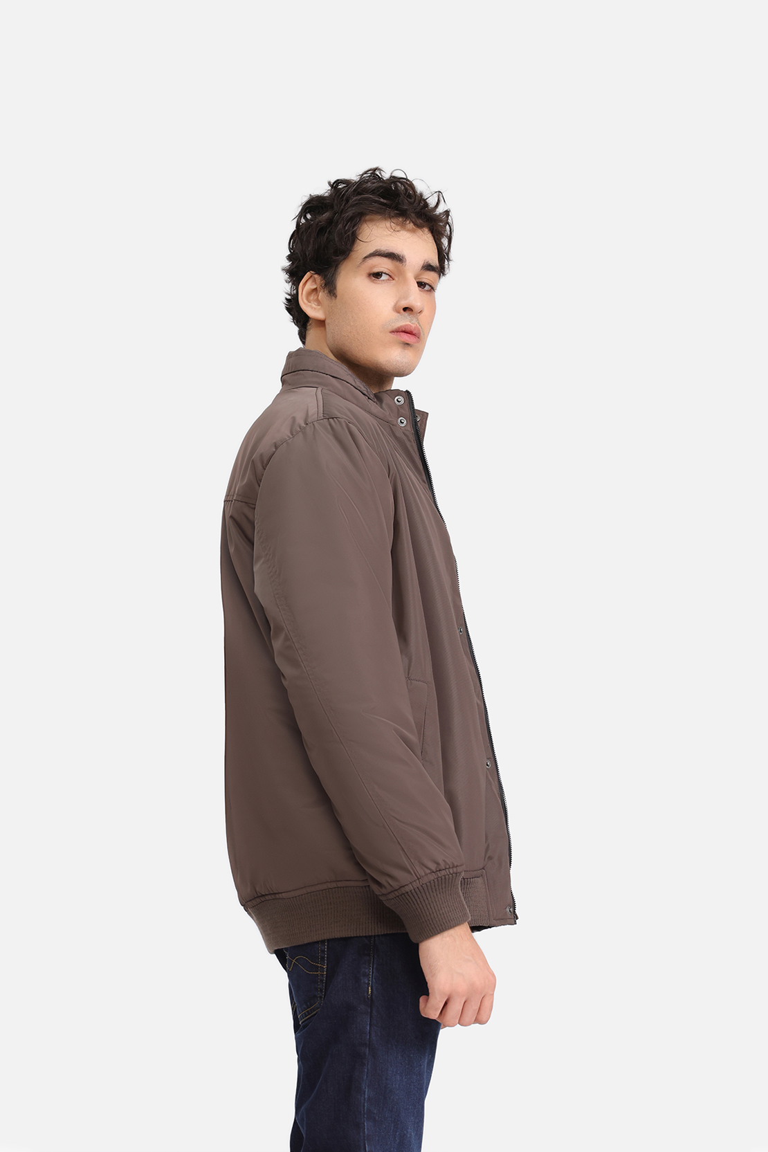 STAND COLLAR BOMBER JACKET