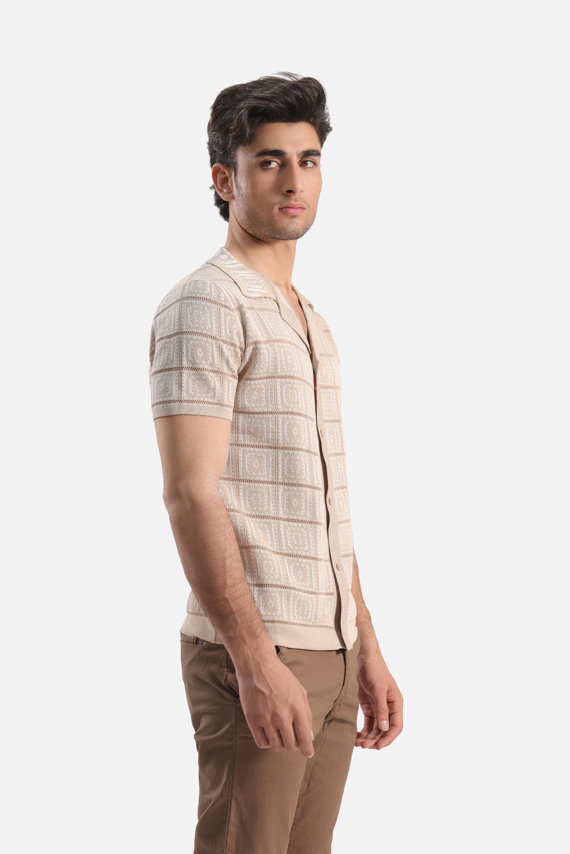 RELAXED FIT BUTTON DOWN CASUAL SHIRT