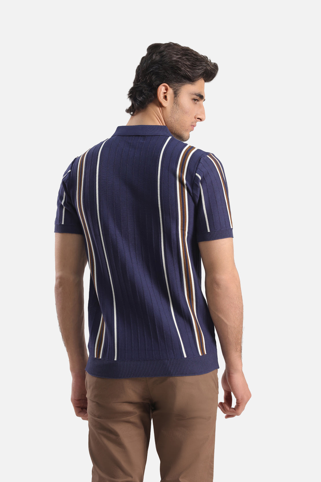 Quarter Zip-Up Polo Shirt