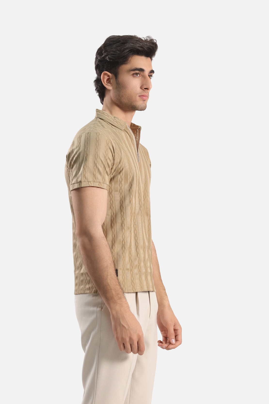 Relaxed Zipper Polo