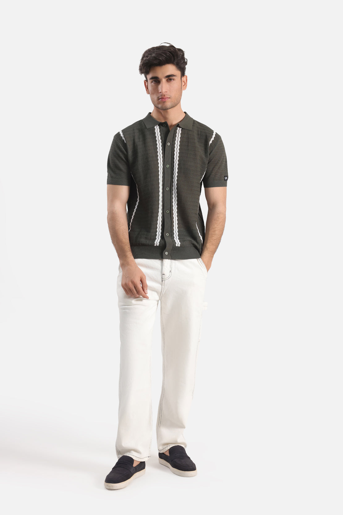 RELAXED FIT BUTTON DOWN CASUAL SHIRT