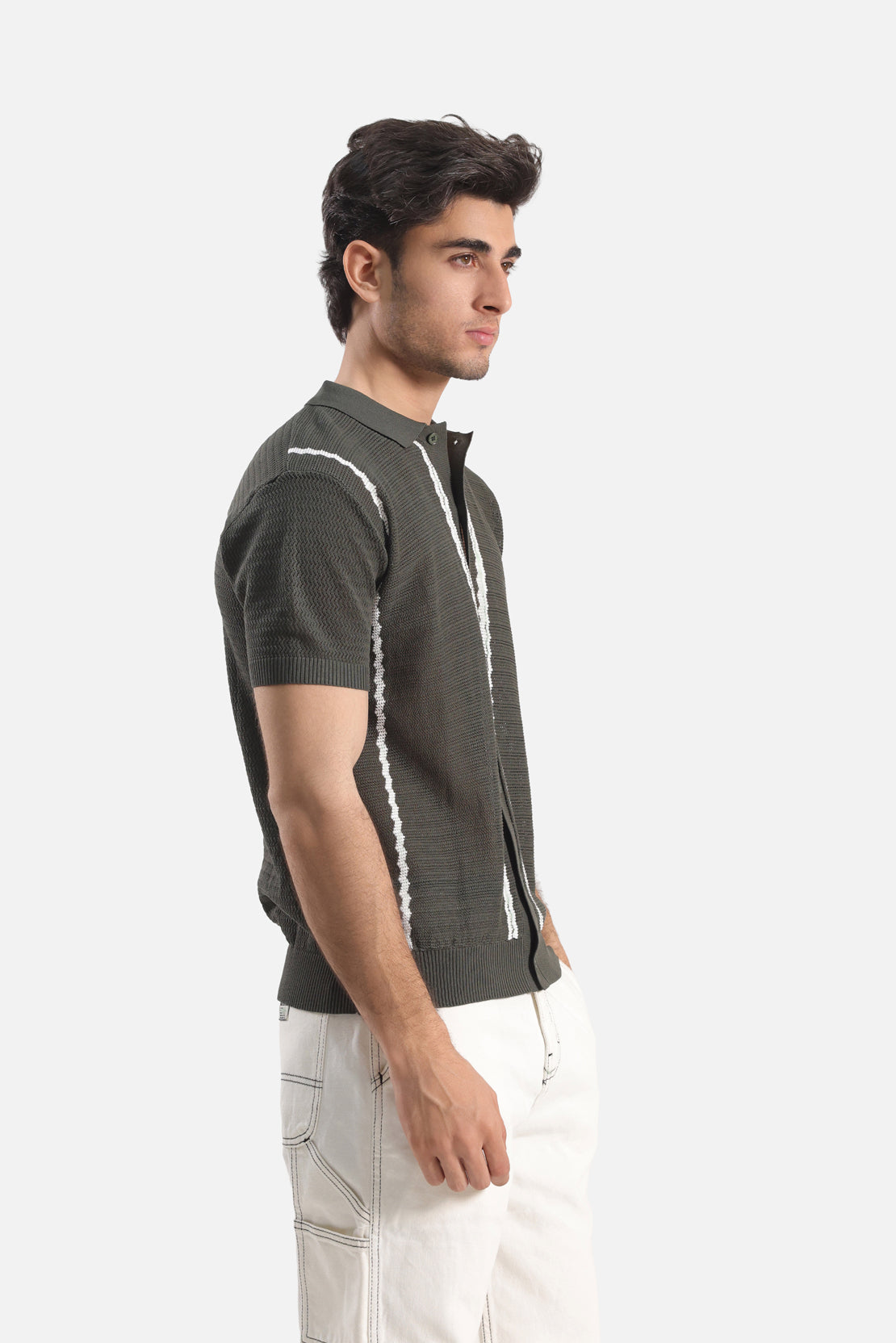 RELAXED FIT BUTTON DOWN CASUAL SHIRT