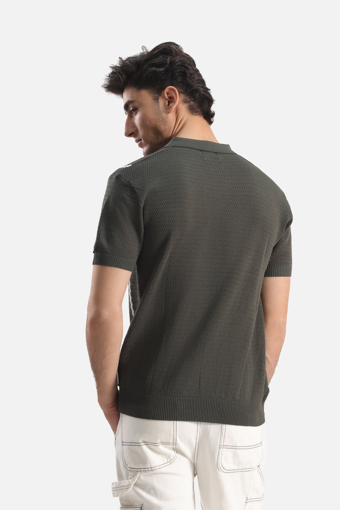 RELAXED FIT BUTTON DOWN CASUAL SHIRT