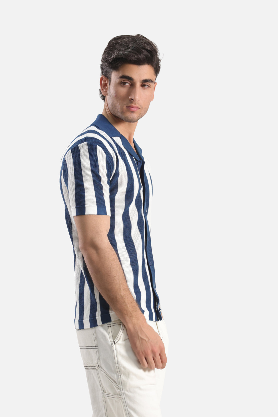 RELAXED FIT BUTTON DOWN KNITTED POLO