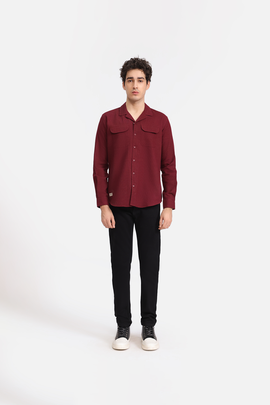 SHIRT WITH CAMP COLLAR