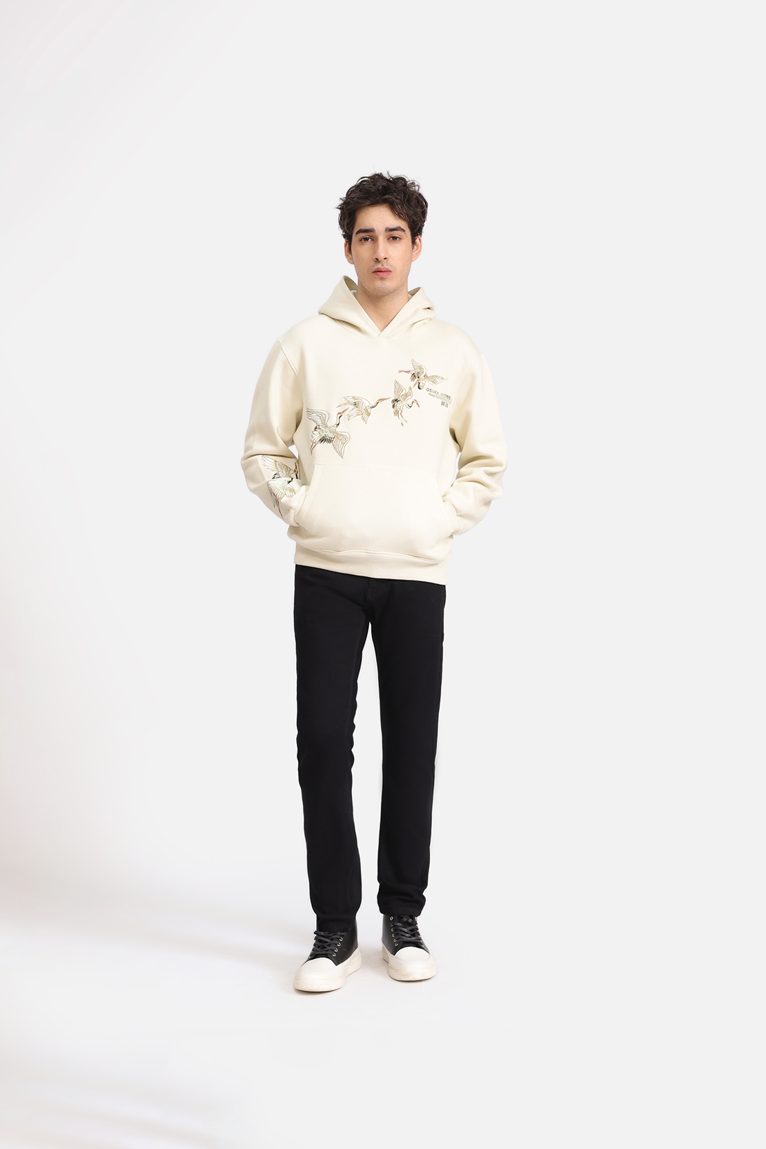 CRANE EMBROIDERED HOODIE