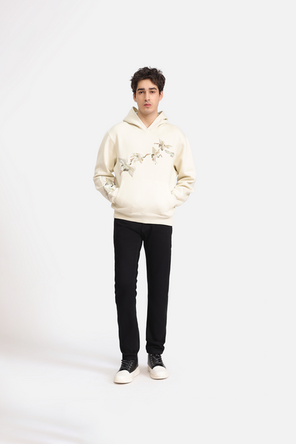 CRANE EMBROIDERED HOODIE