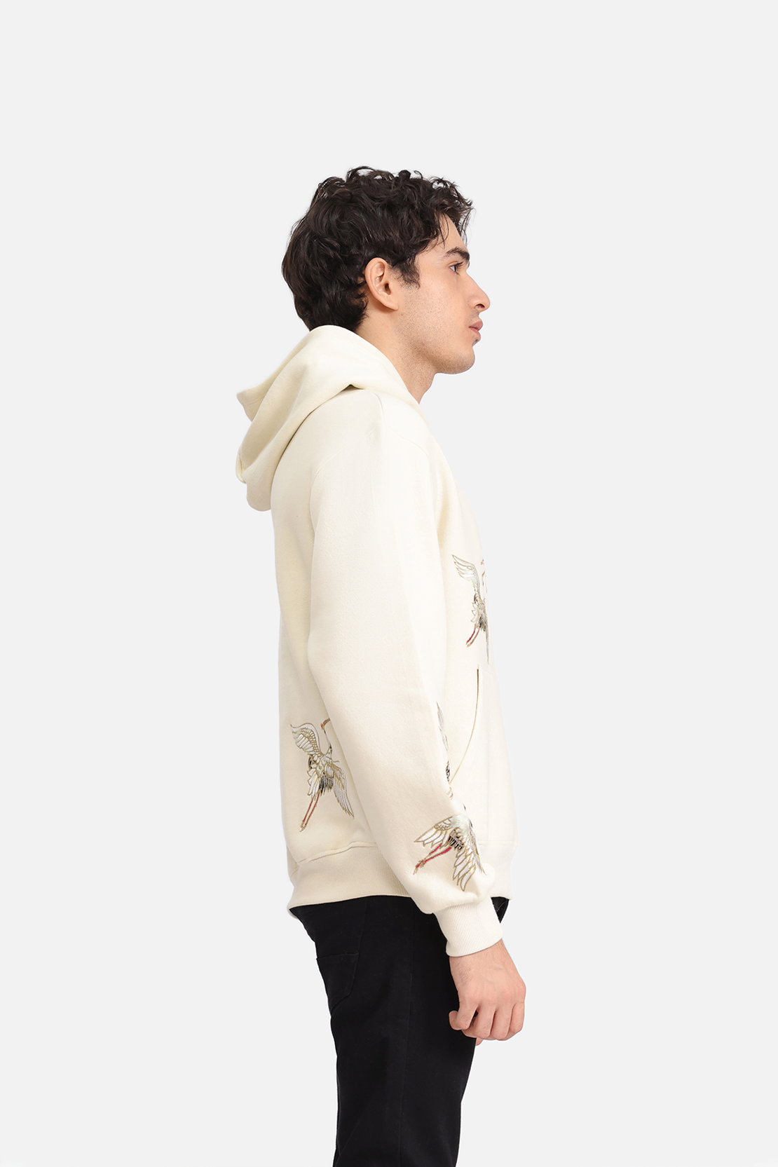 CRANE EMBROIDERED HOODIE