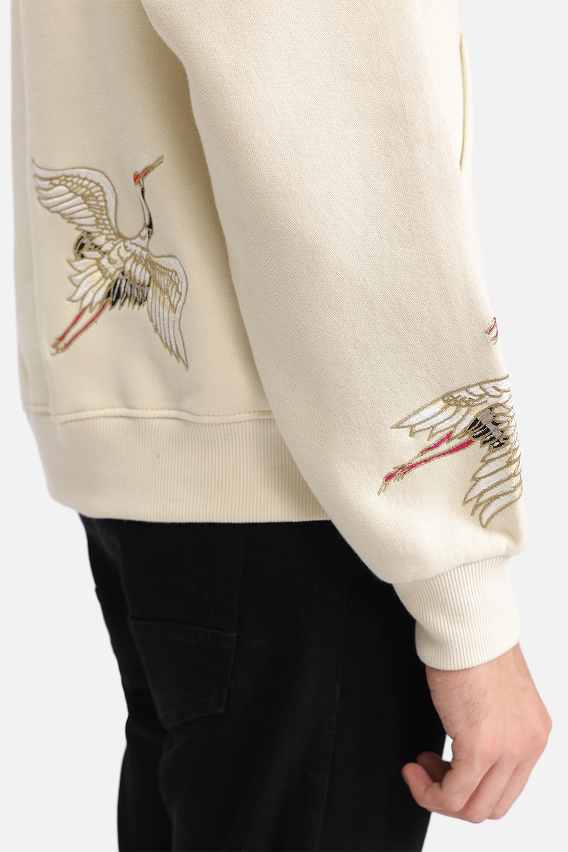 CRANE EMBROIDERED HOODIE