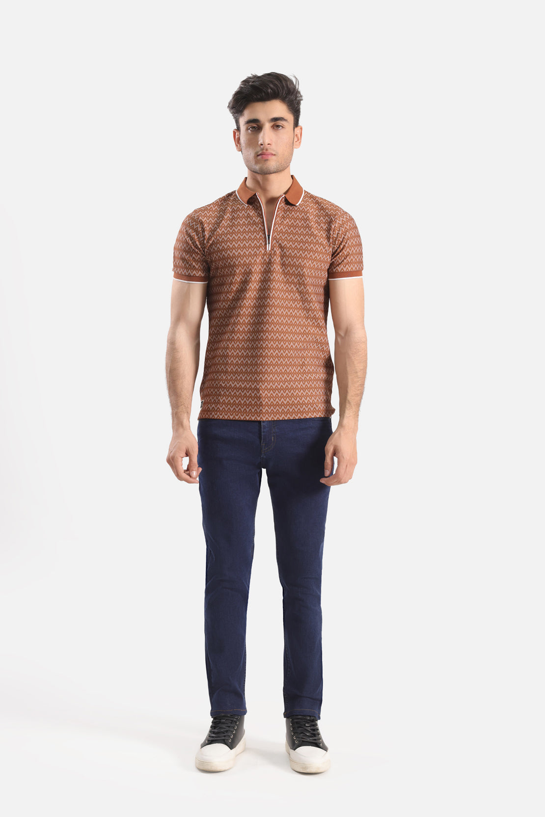 Zipper Polo Shirt