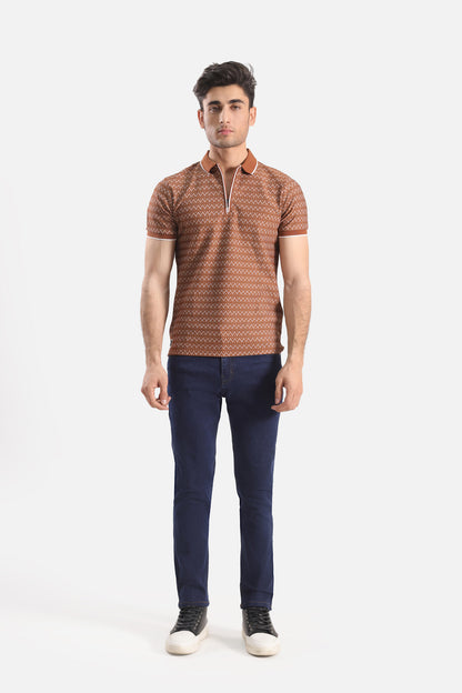 Zipper Polo Shirt