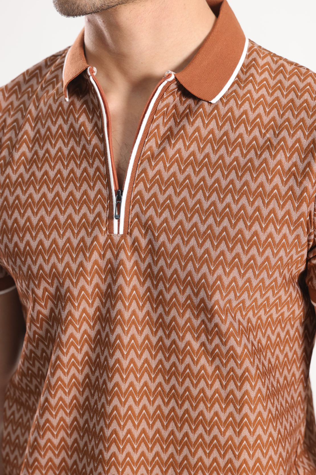 Zipper Polo Shirt