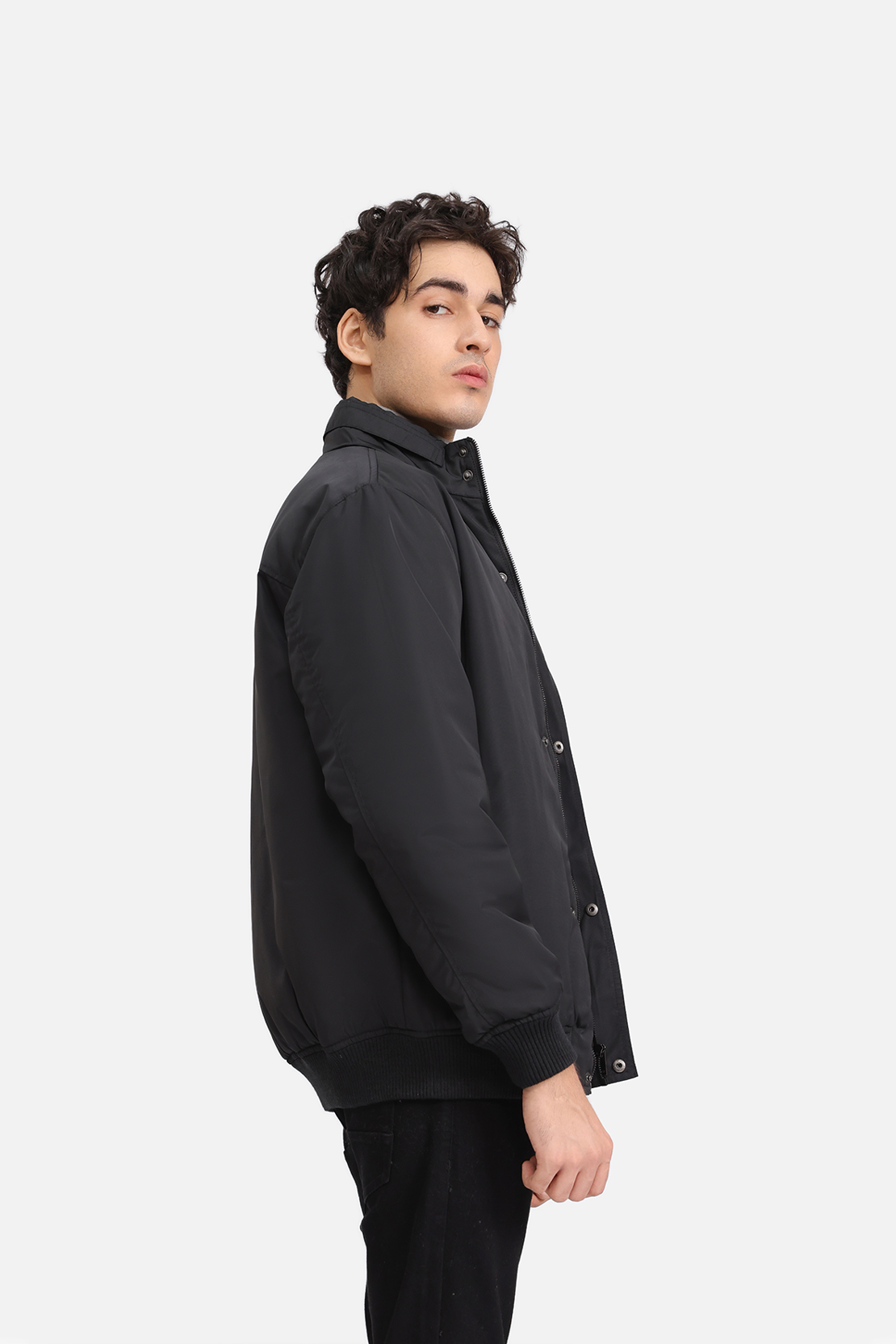 STAND COLLAR BOMBER JACKET