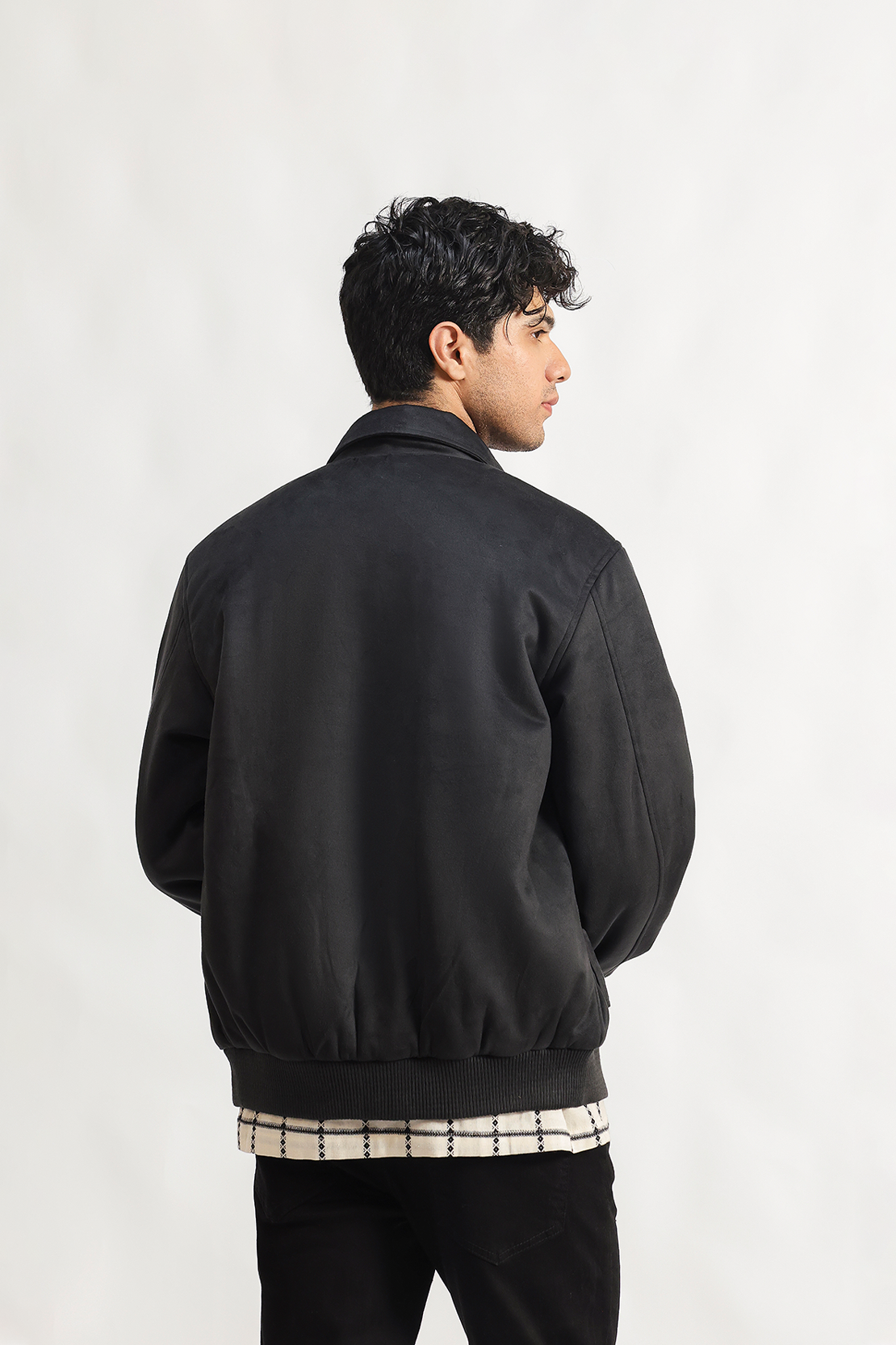 Suede Bomber Jacket