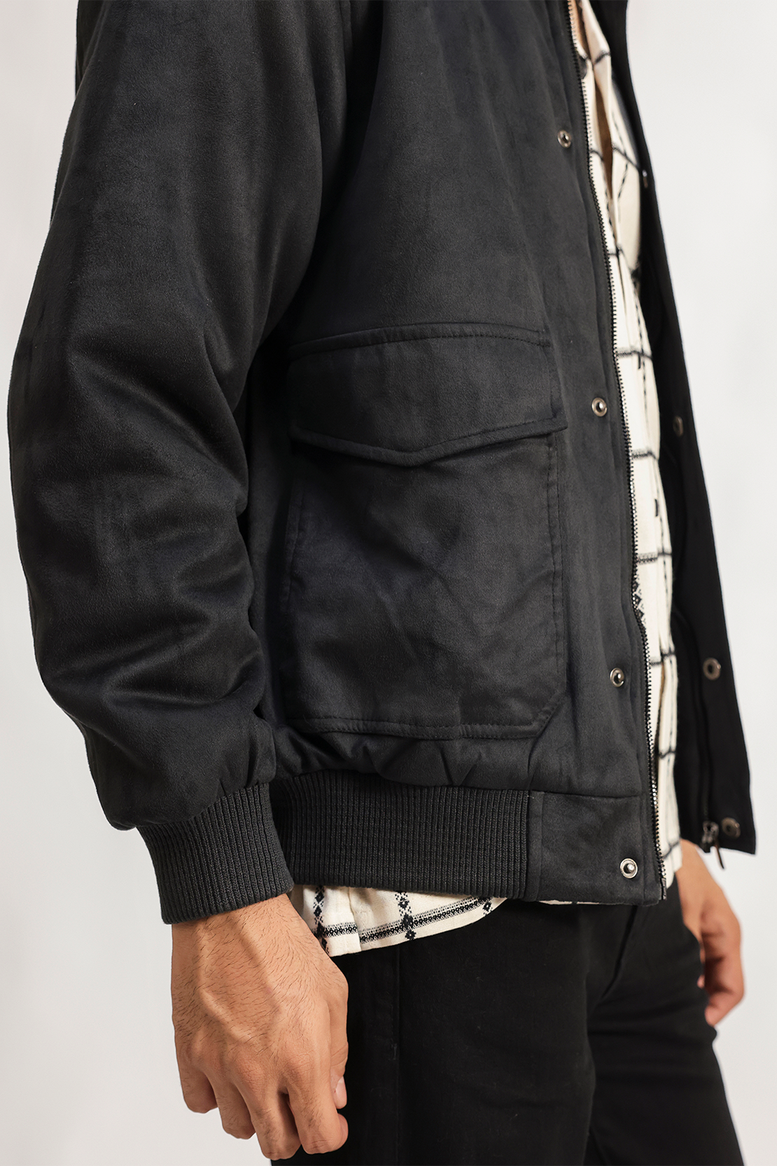 Suede Bomber Jacket