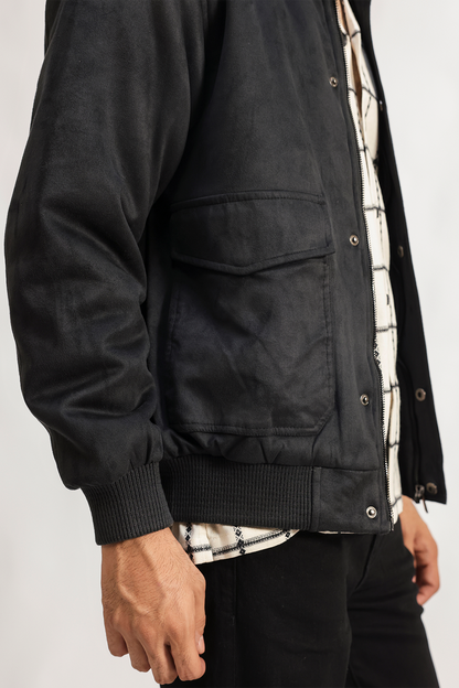 Suede Bomber Jacket
