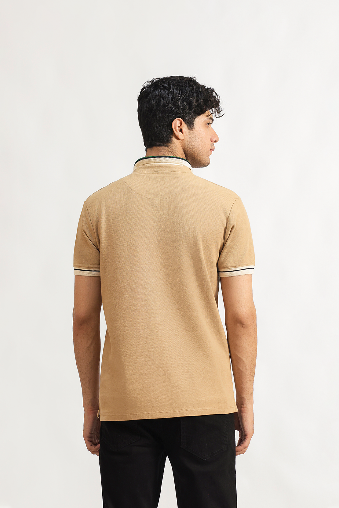 Pique tipped polo