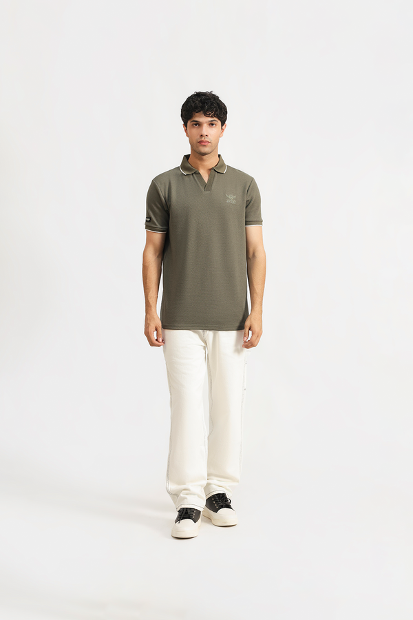 Cuban Collar Polo Shirt