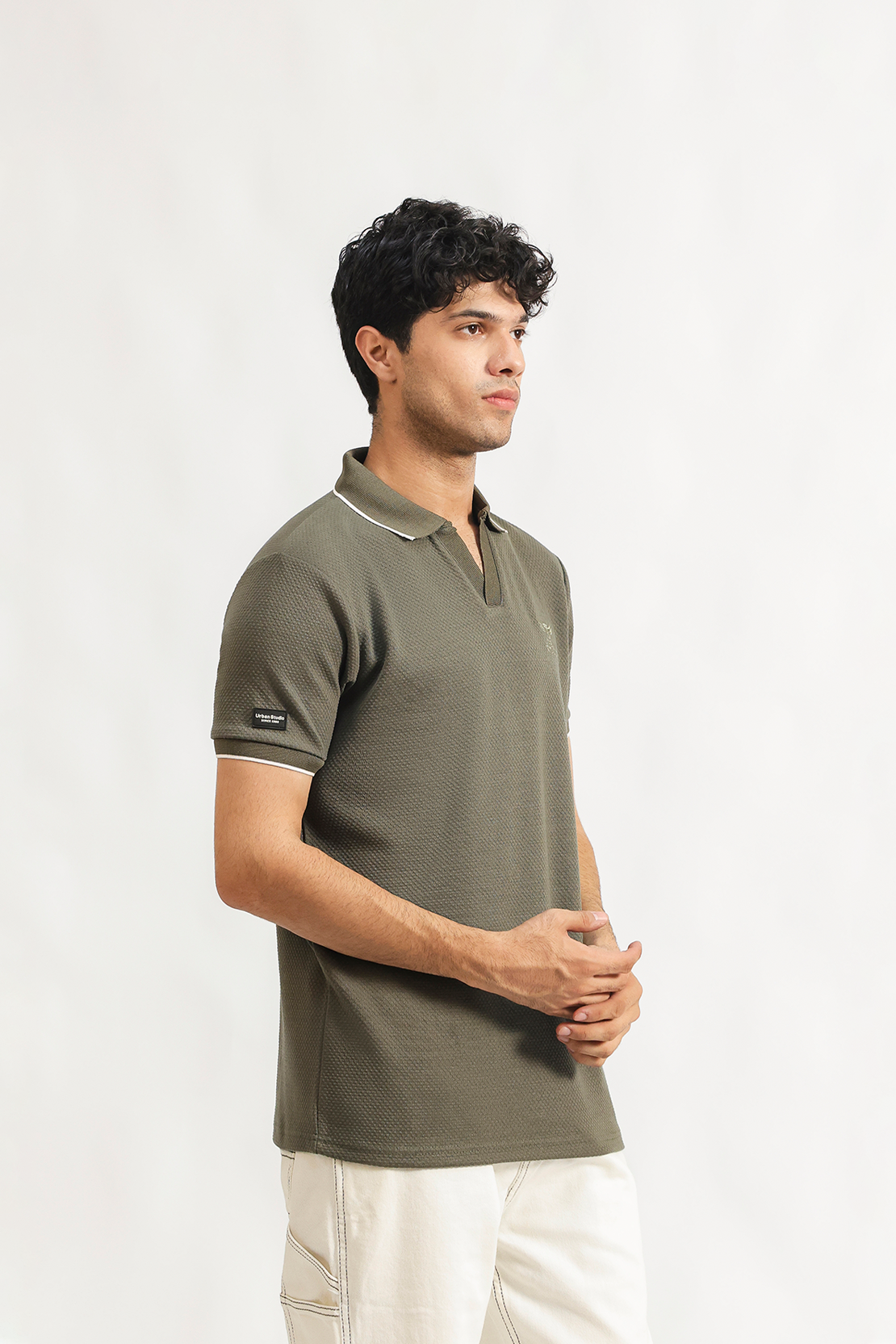 Cuban Collar Polo Shirt