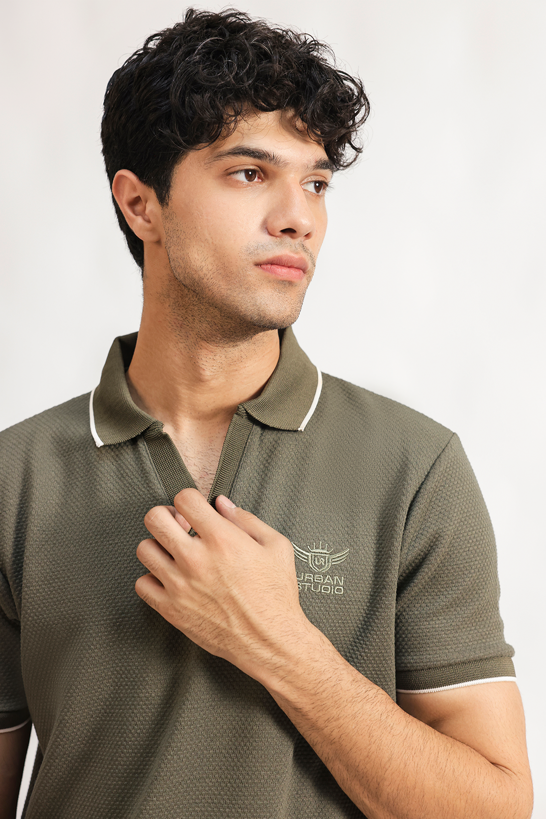 Cuban Collar Polo Shirt