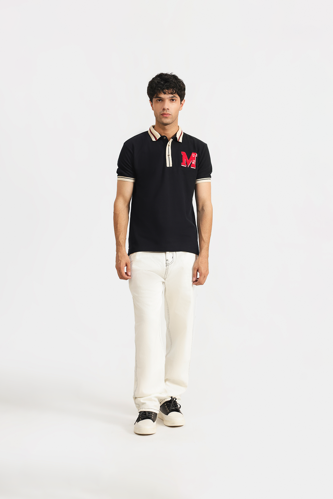 Pique tipped polo
