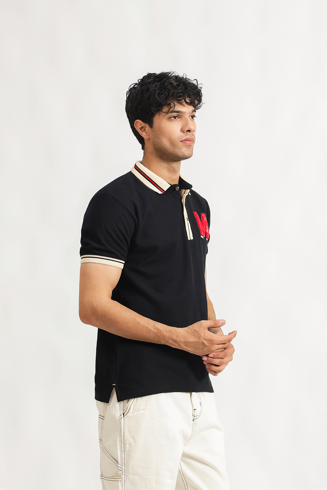 Pique tipped polo