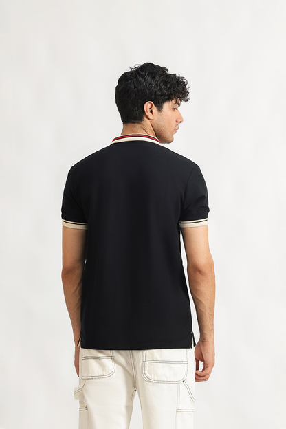 Pique tipped polo