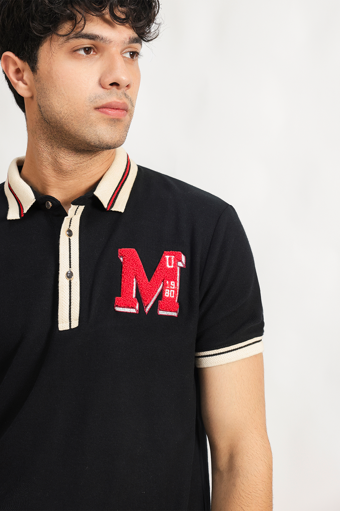 Pique tipped polo