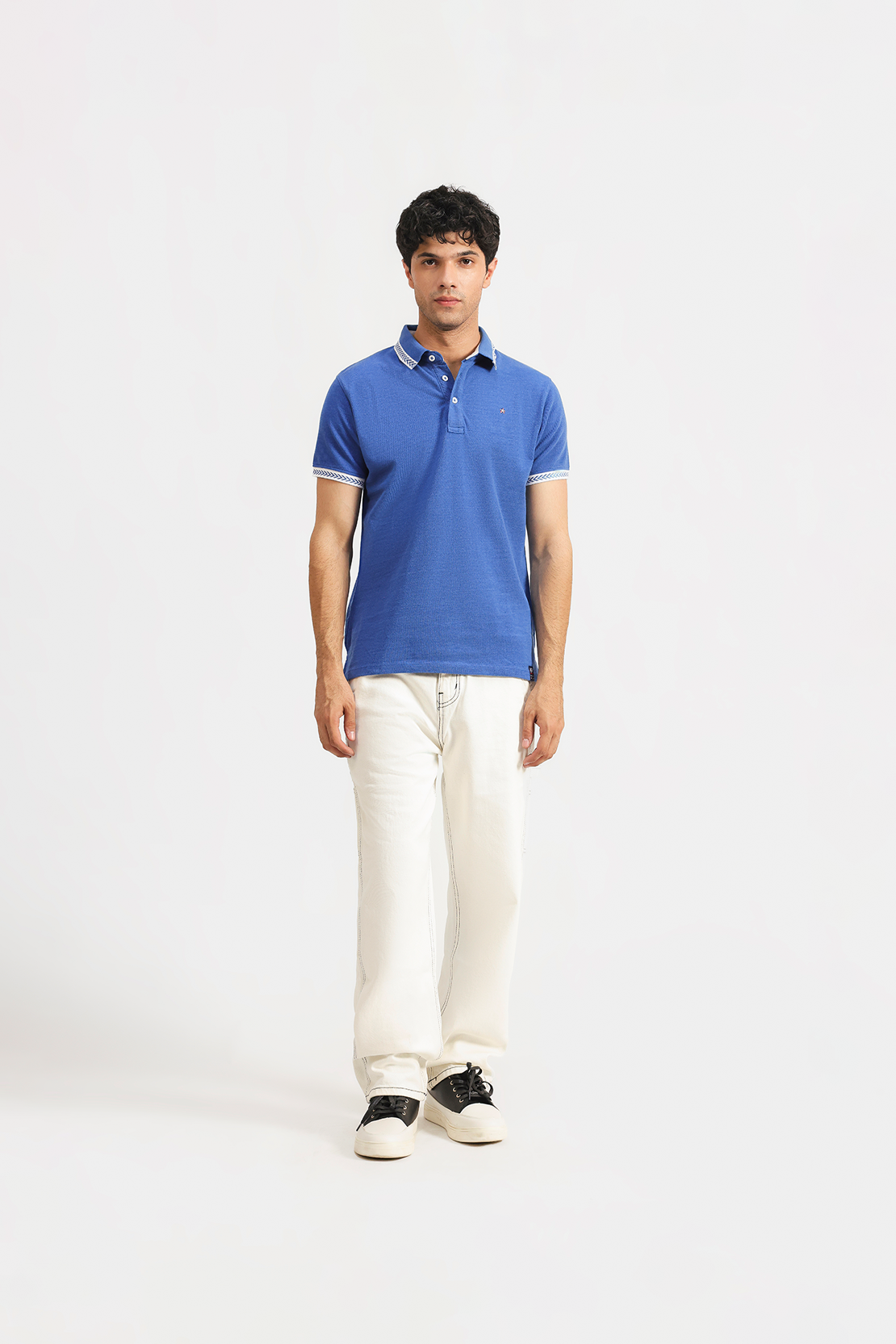 Pique tipped polo