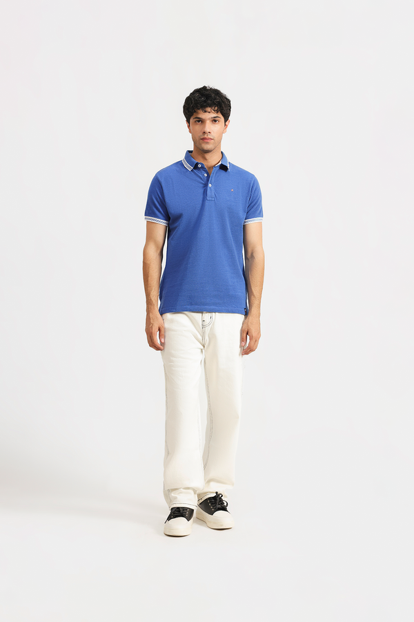 Pique tipped polo