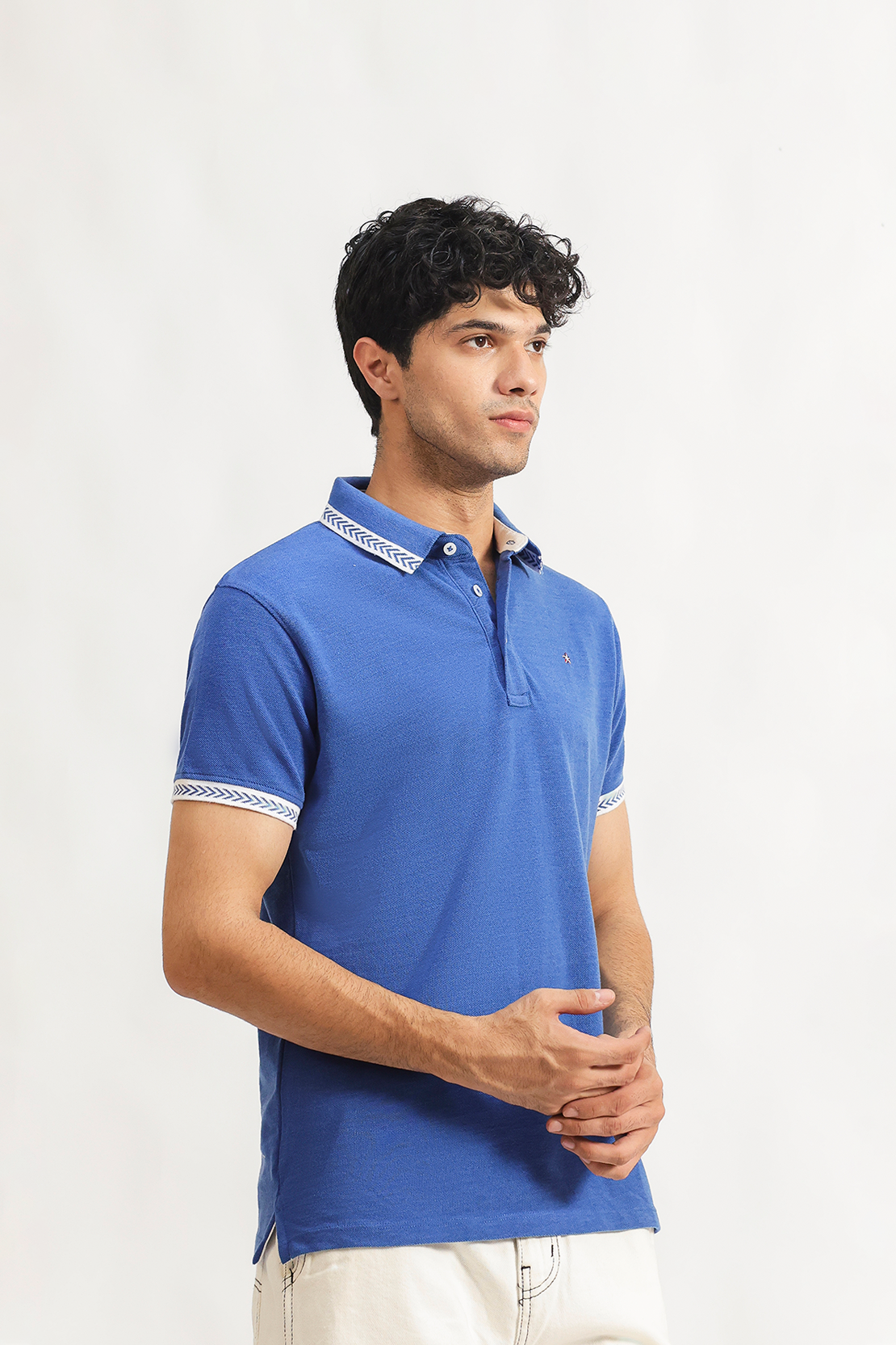 Pique tipped polo