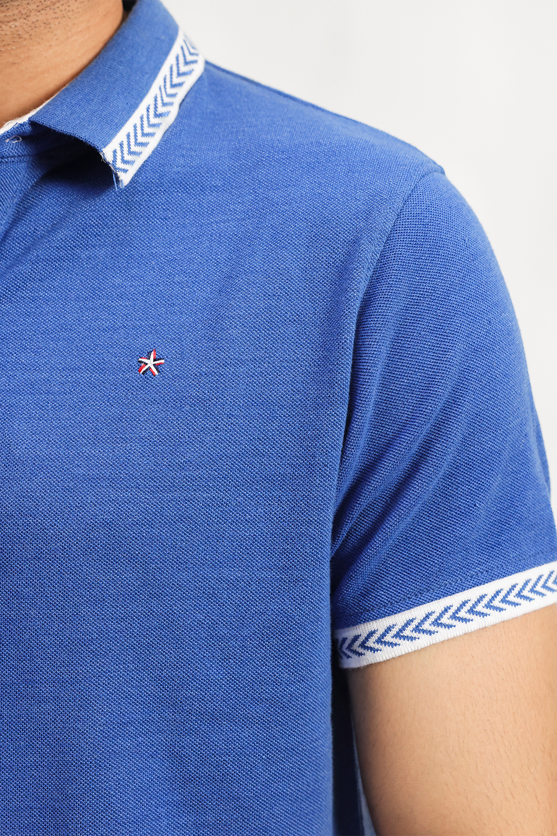 Pique tipped polo