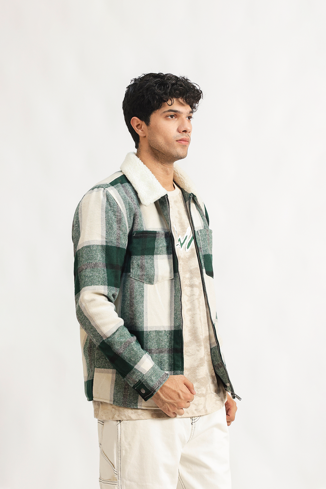 Teddy Collar shacket