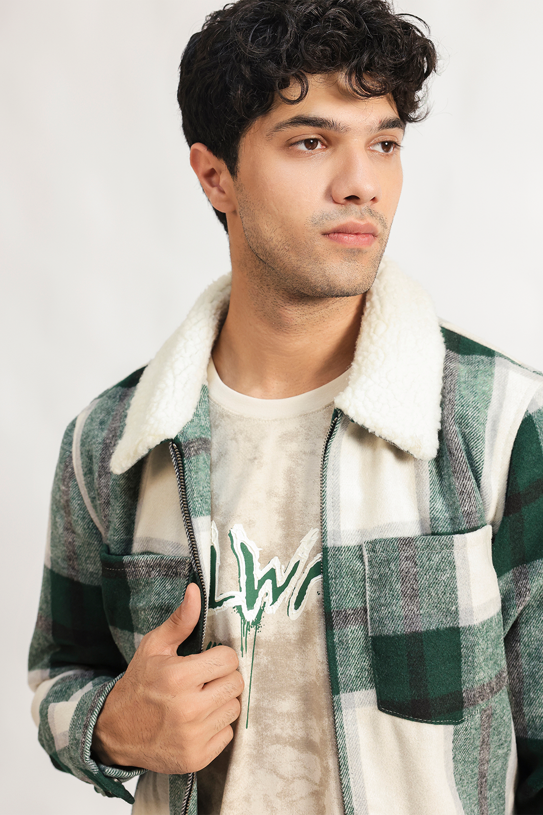 Teddy Collar shacket