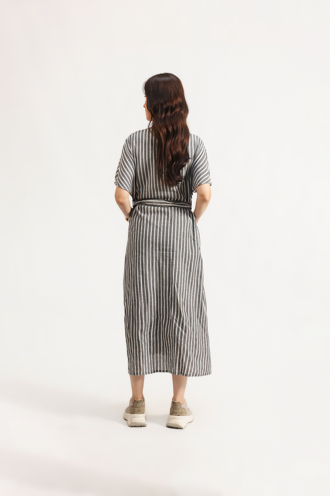 Striped cotton dress