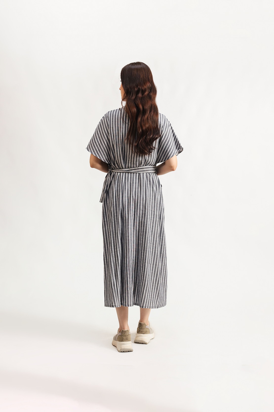 Striped cotton dress