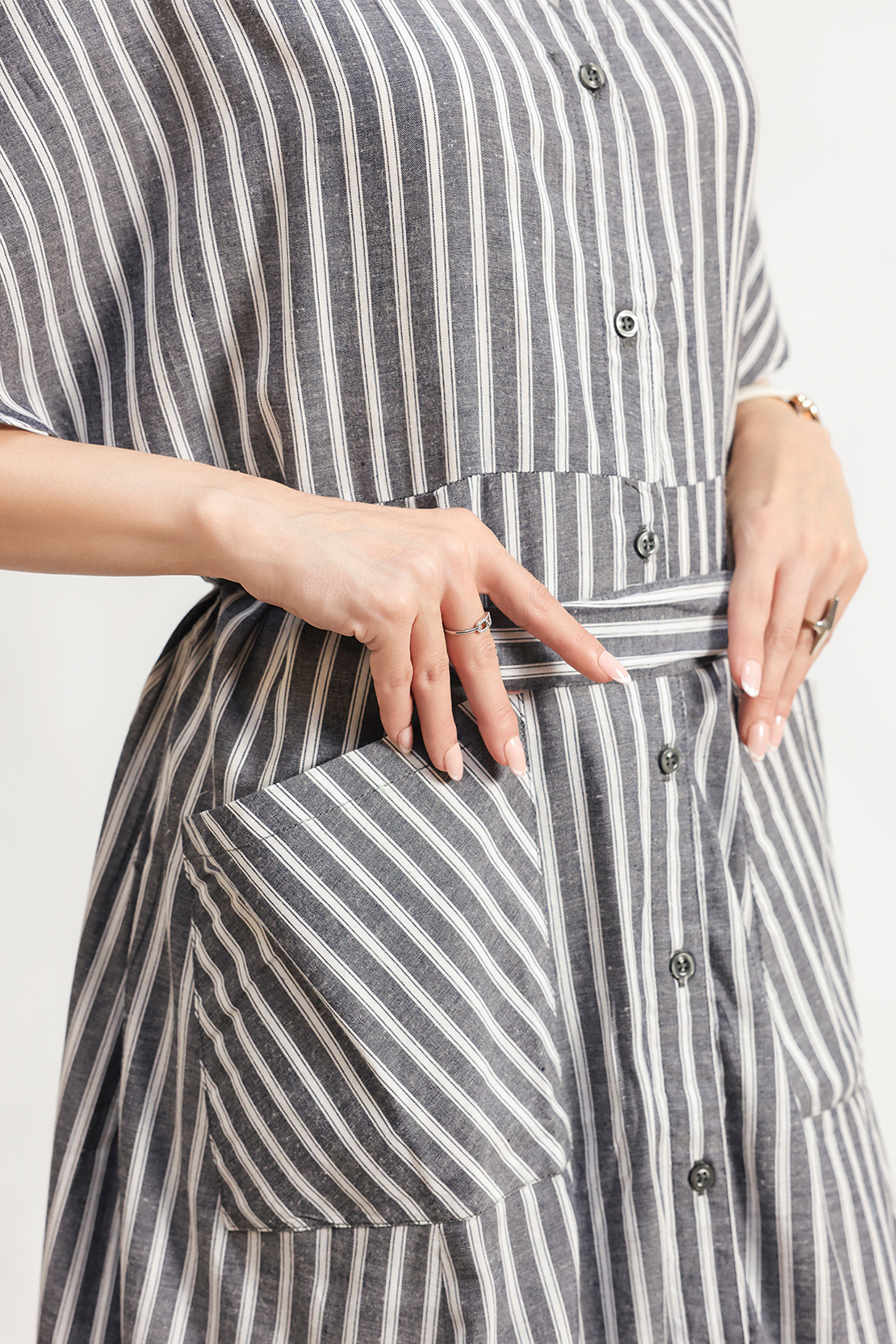 Striped cotton dress